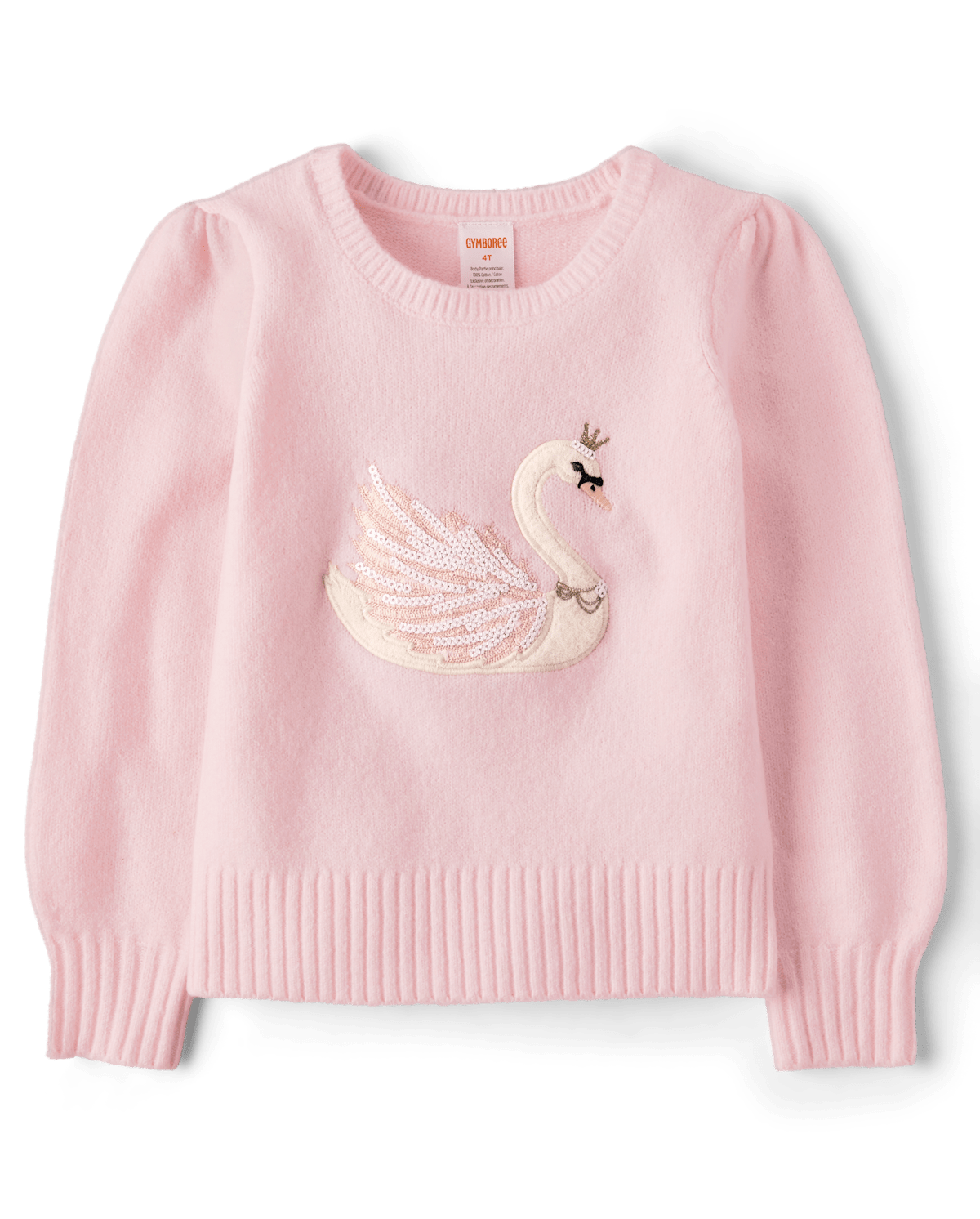 Детские свитеры Gymboree Girls Sequin Swan Sweater - On Pointe — фото 2