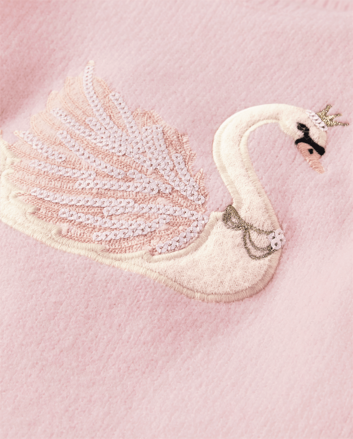 Детские свитеры Gymboree Girls Sequin Swan Sweater - On Pointe — фото 3