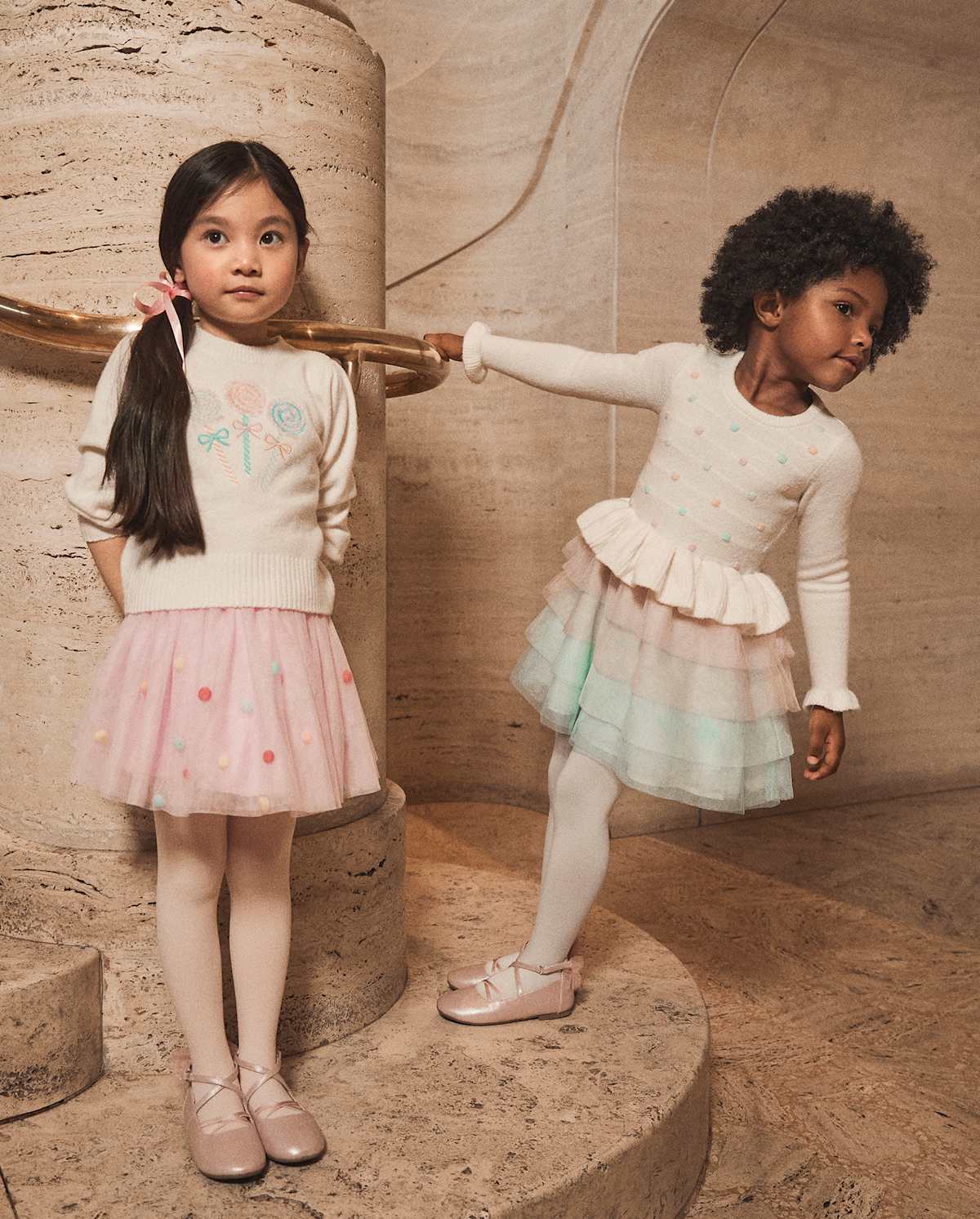 Детские свитеры Gymboree Girls Embroidered Tulle Lollipop Sweater - New York City Ballet by — фото 2