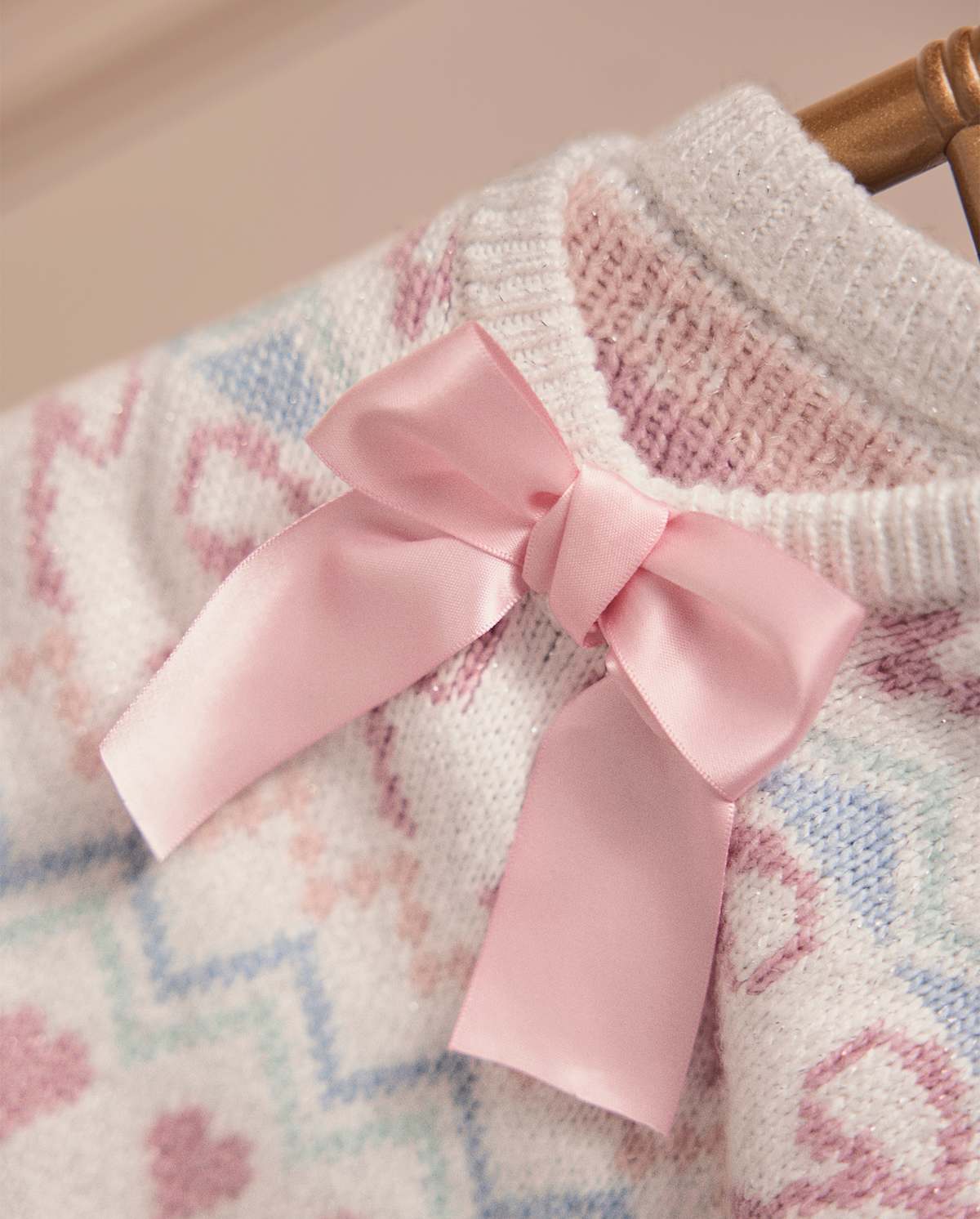 Детские свитеры Gymboree Girls Fairisle Bow Back Sweater - On Pointe — фото 2
