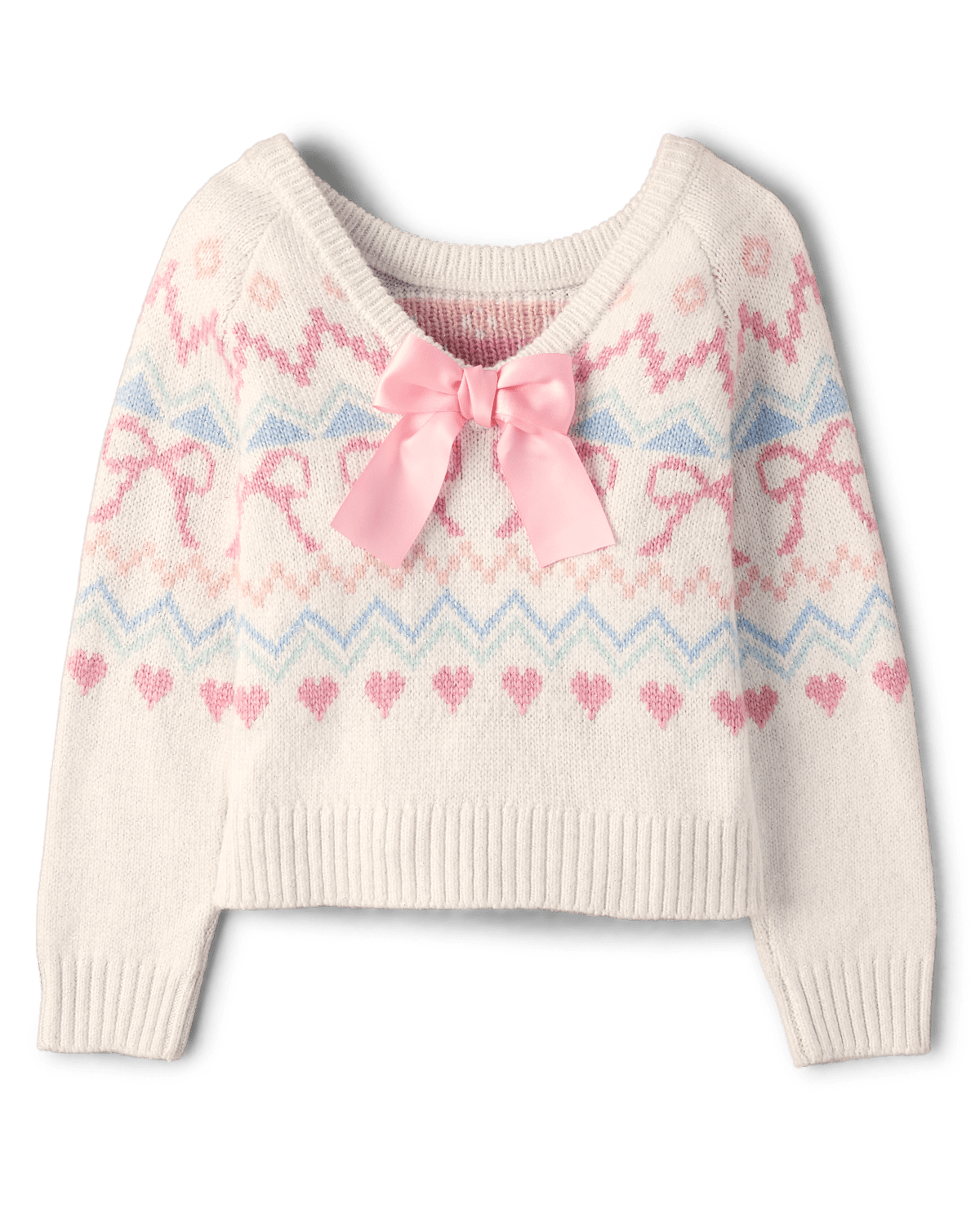 Детские свитеры Gymboree Girls Fairisle Bow Back Sweater - On Pointe — фото 4