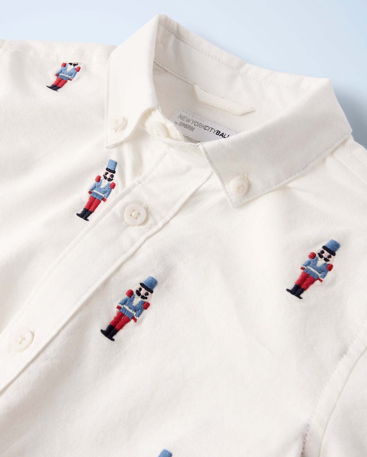 Детские рубашки Gymboree Boys Embroidered Nutcracker Oxford Button Up Shirt - New York City Ballet by