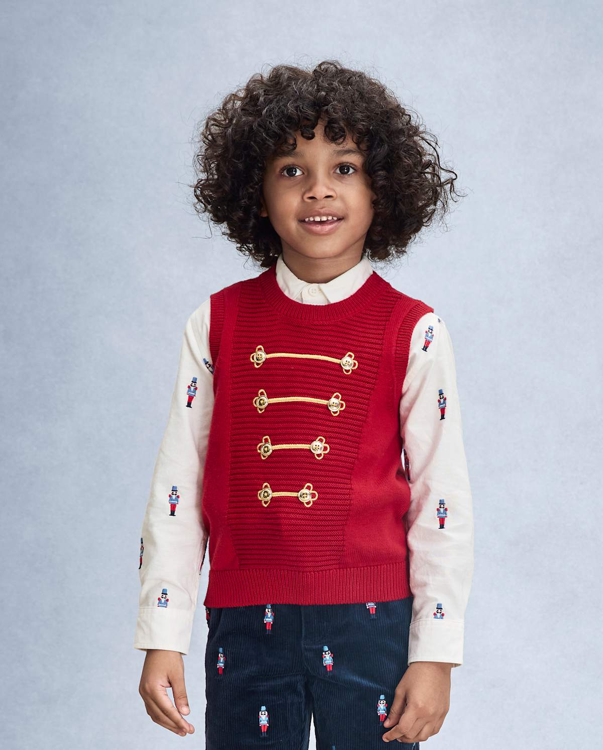 Детские рубашки Gymboree Boys Embroidered Nutcracker Oxford Button Up Shirt - New York City Ballet by — фото 2