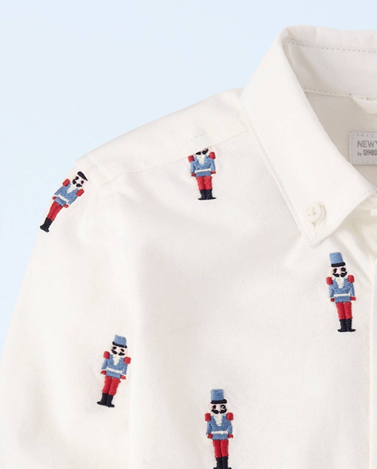 Детские рубашки Gymboree Boys Embroidered Nutcracker Oxford Button Up Shirt - New York City Ballet by — фото 3