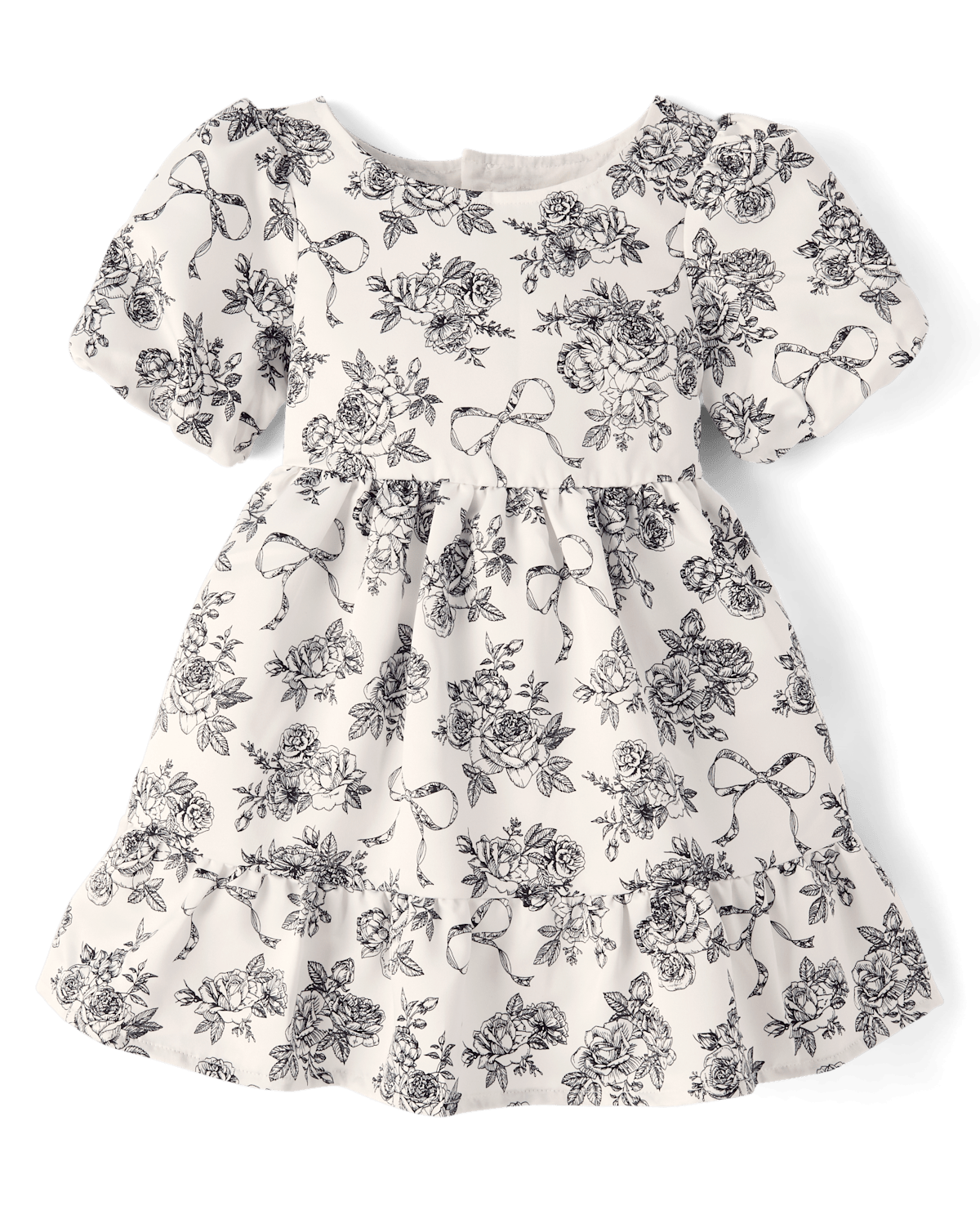 Детские платья Gymboree Girls Floral Heart Cut Out Satin Ruffle Dress - Petit Paris — фото 2