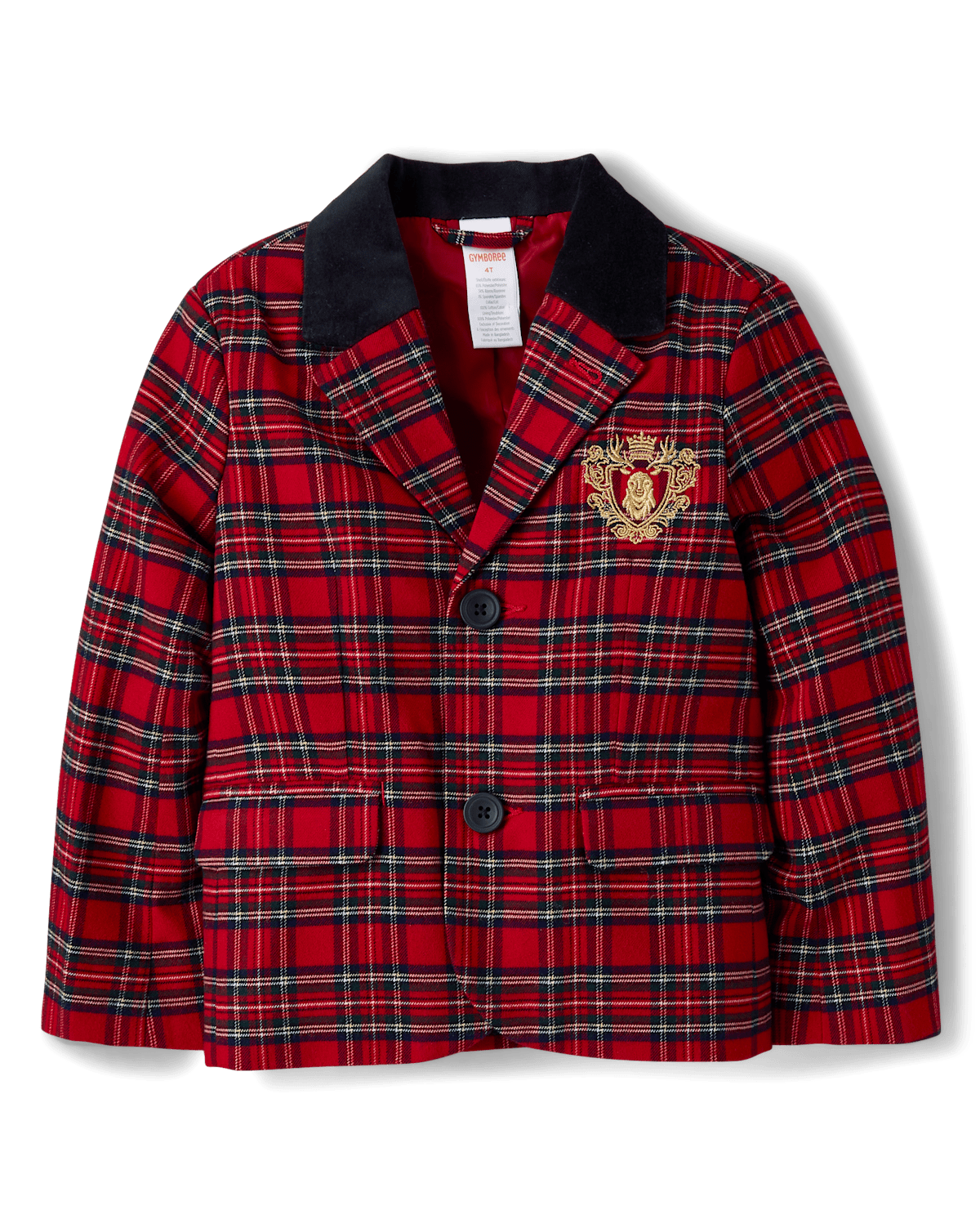 Детские пиджаки Gymboree Boys Plaid Blazer - Royal Christmas — фото 2