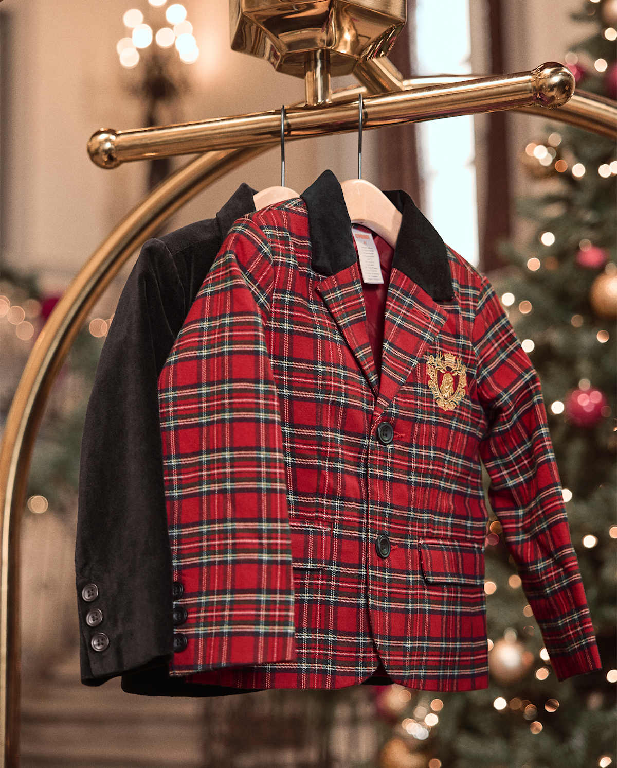 Детские пиджаки Gymboree Boys Plaid Blazer - Royal Christmas — фото 4
