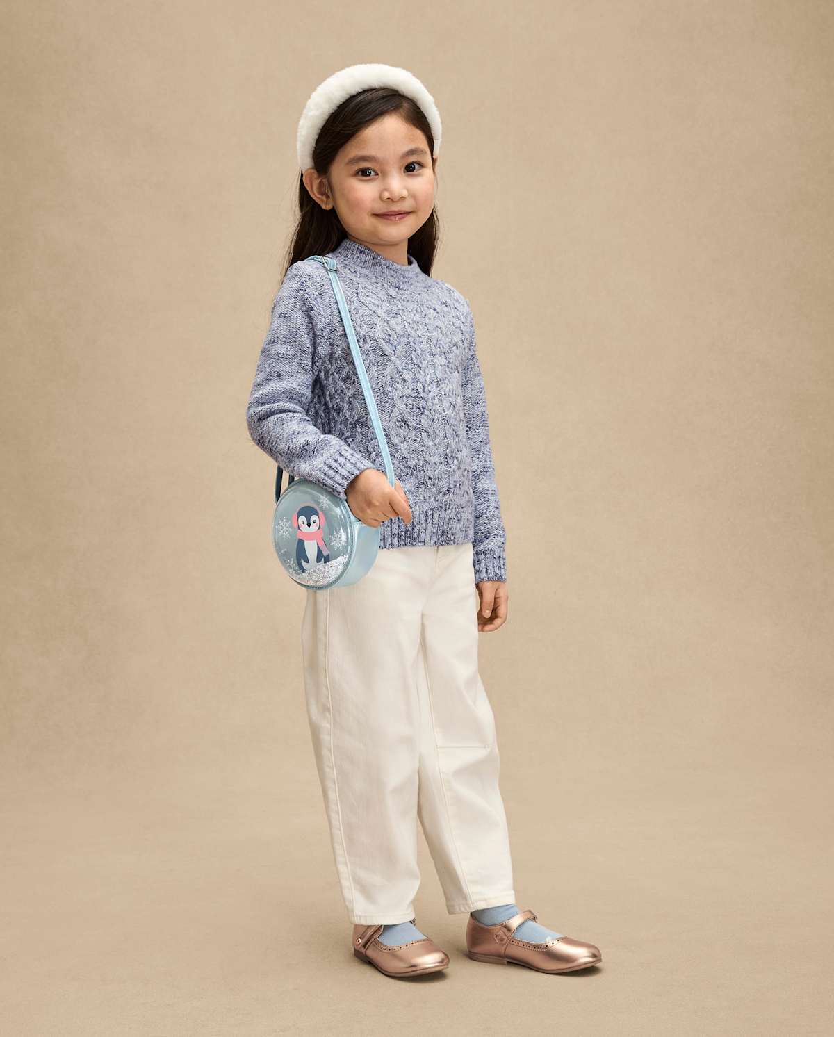 Детские свитеры Gymboree Girls Stitched Mock Neck Sweater - First Frost — фото 2