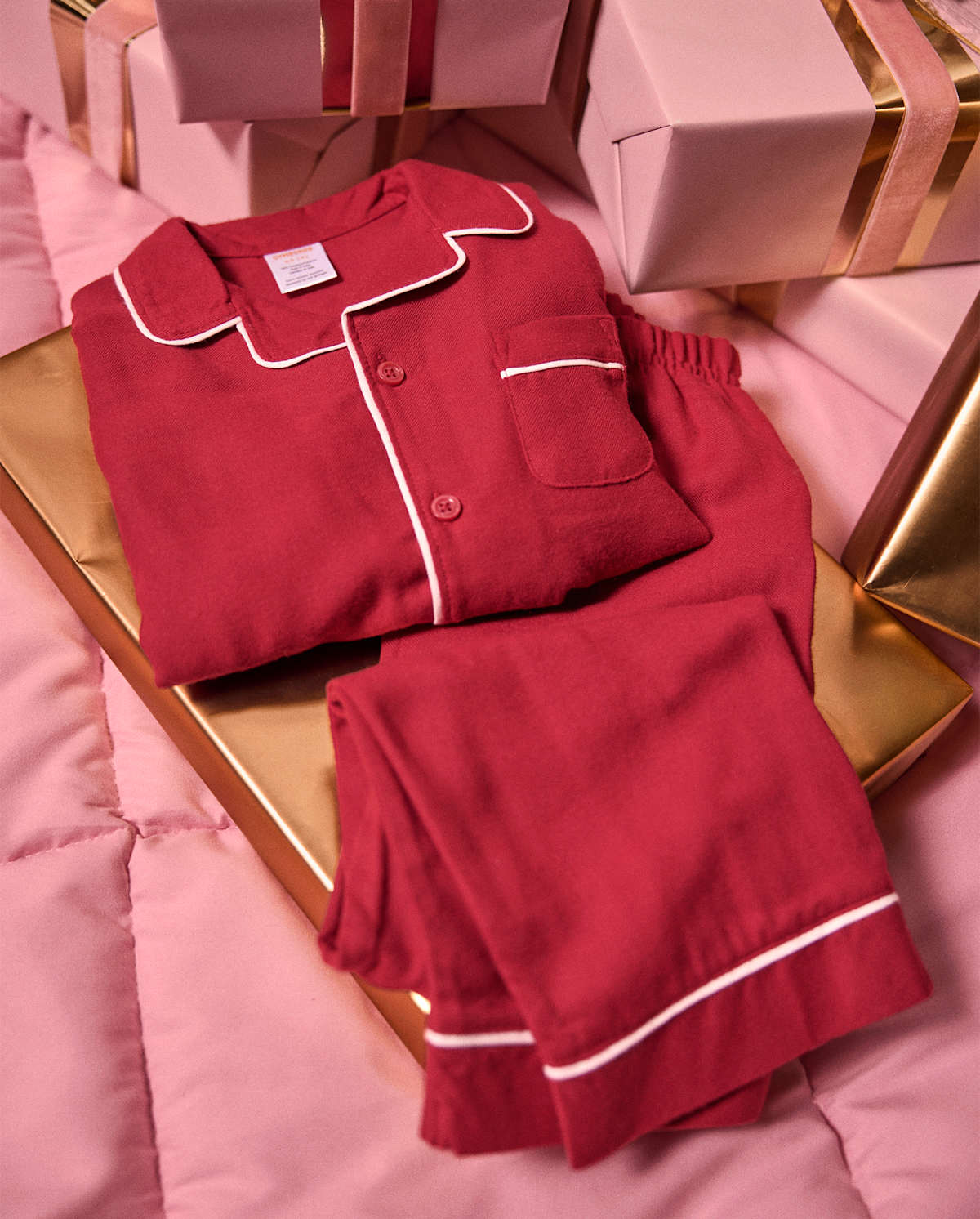 Детские пижамы Gymboree Kids Contrast Flannel Button Front Pajamas