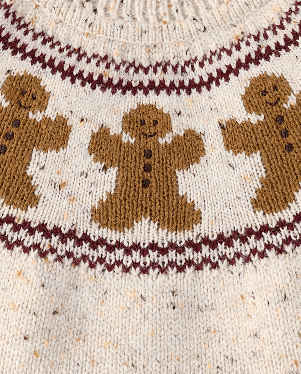 Детские платья Gymboree Girls Intarsia Gingerbread Ruffle Sweater Dress - Royal Christmas — фото 2