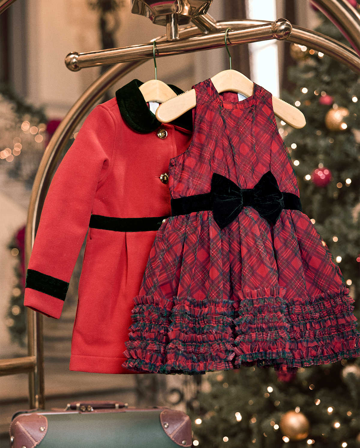 Детские куртки Gymboree Girls Velvet Trim Coat - Royal Christmas — фото 3