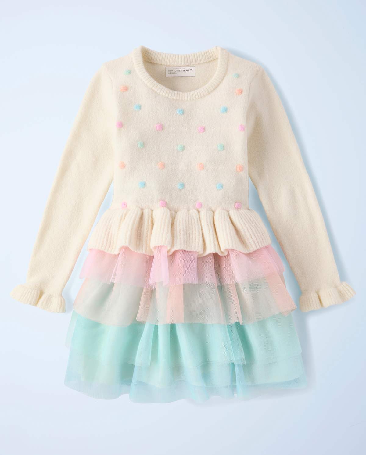 Детские платья Gymboree Girls Pom Pom Tiered Sweater Tutu Dress - New York City Ballet by