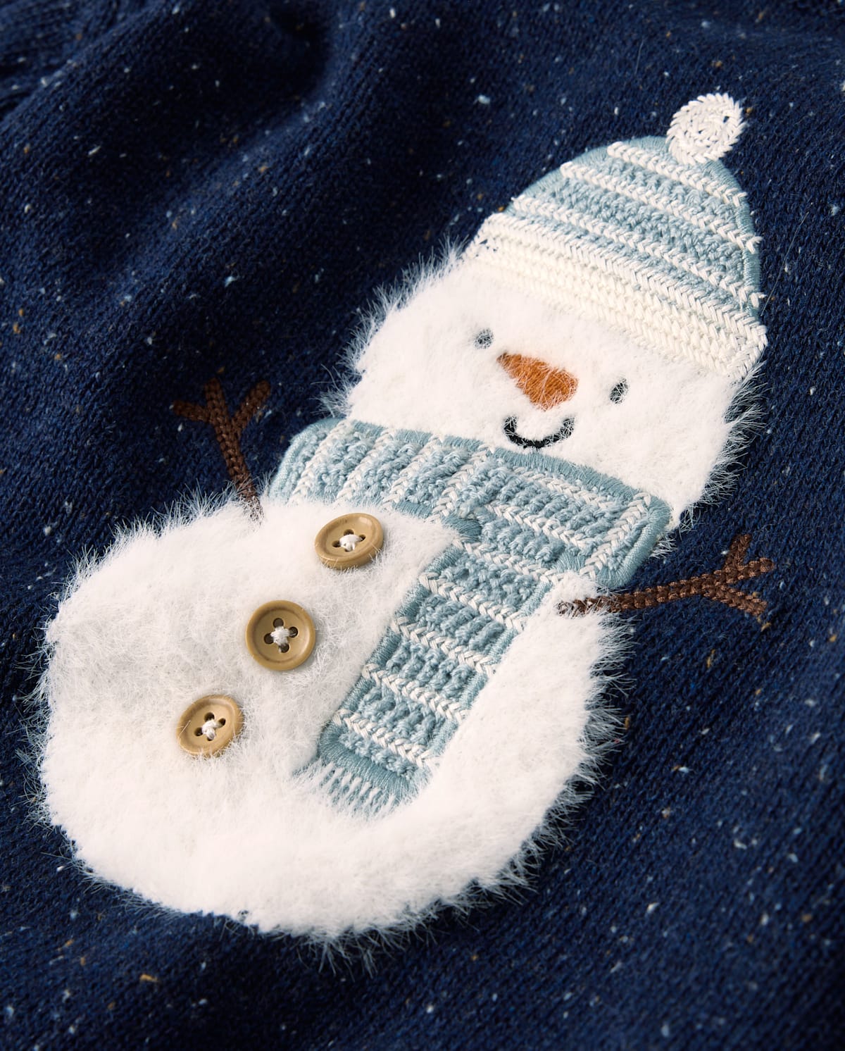 Детские свитеры Gymboree Boys Crochet Snowman Sweater - Royal Christmas — фото 2