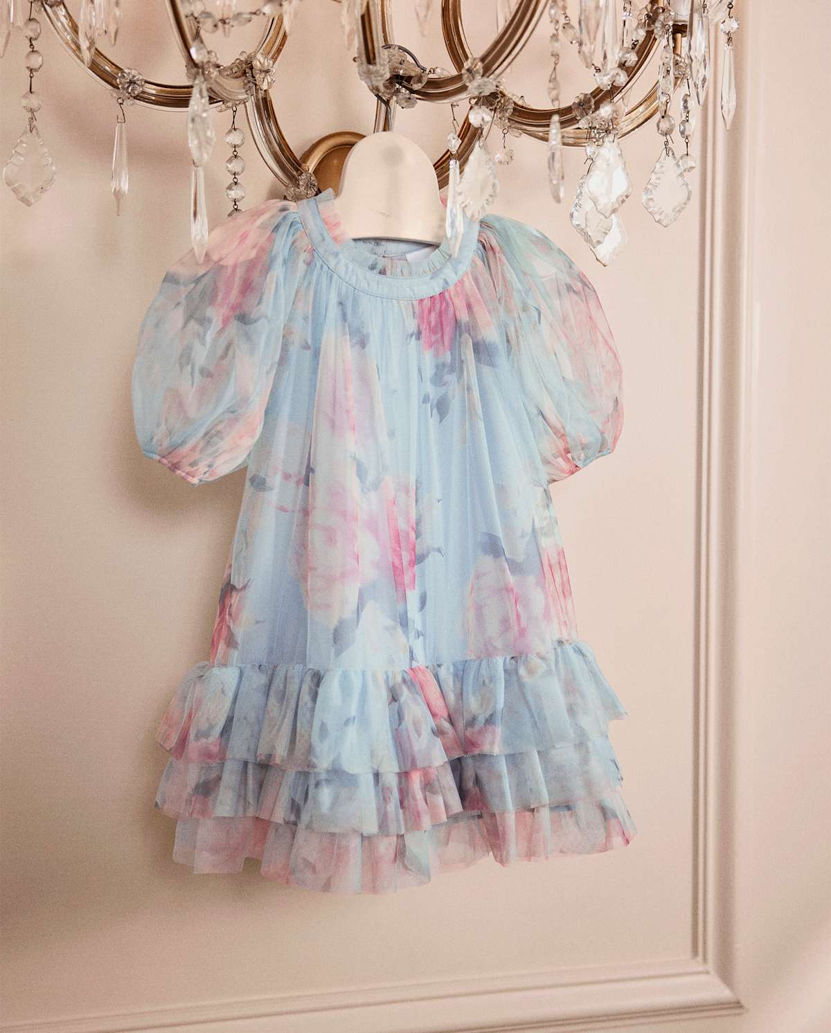 Детские платья Gymboree Girls Floral Ruffle Mesh Drop Waist Dress - On Pointe