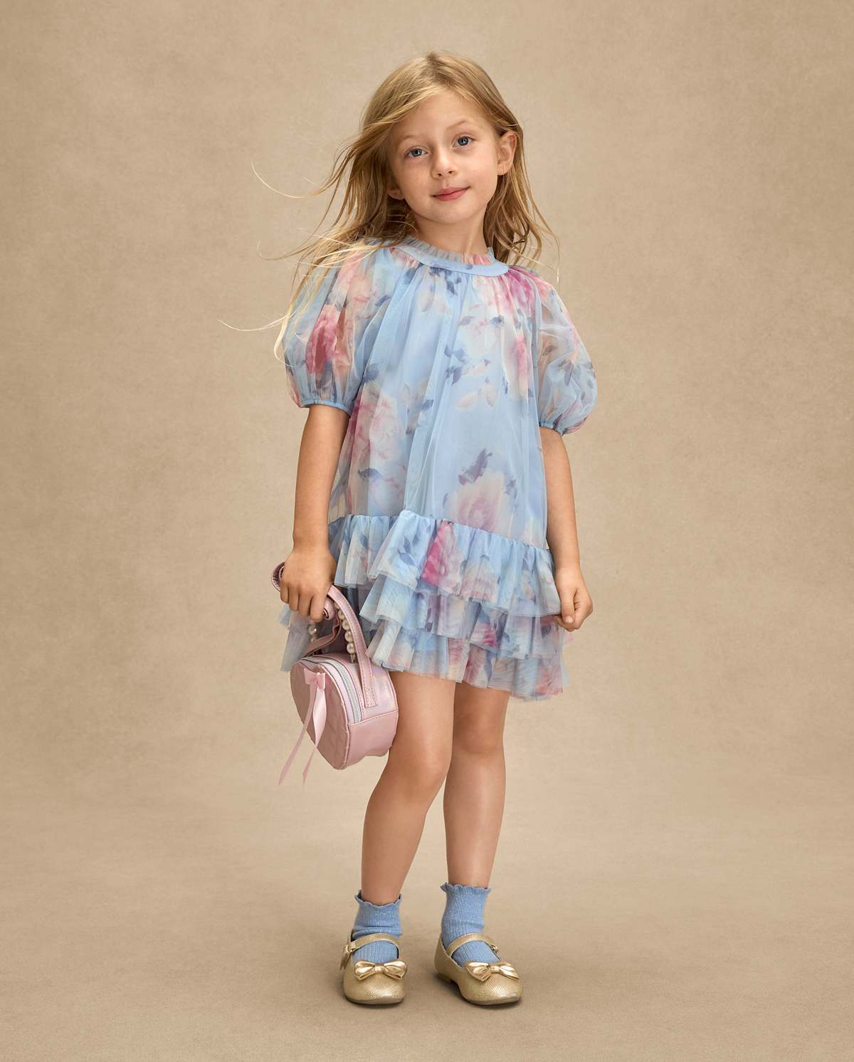 Детские платья Gymboree Girls Floral Ruffle Mesh Drop Waist Dress - On Pointe — фото 2