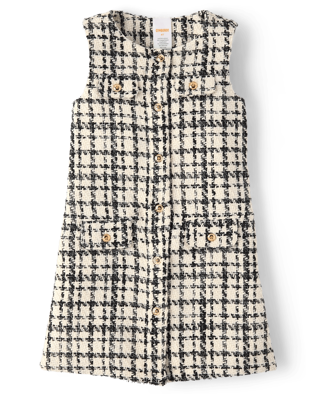 Детские платья Gymboree Girls Plaid Button Tweed Shift Dress - Petit Paris