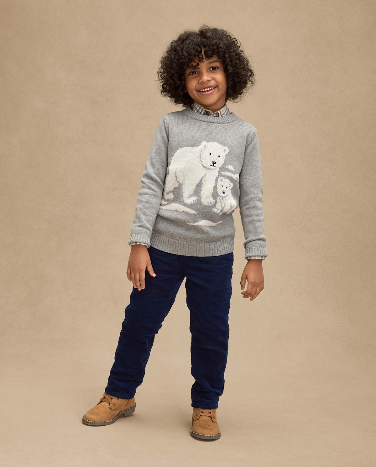 Детские свитеры Gymboree Boys Intarsia Polar Bear Sweater - First Frost — фото 3