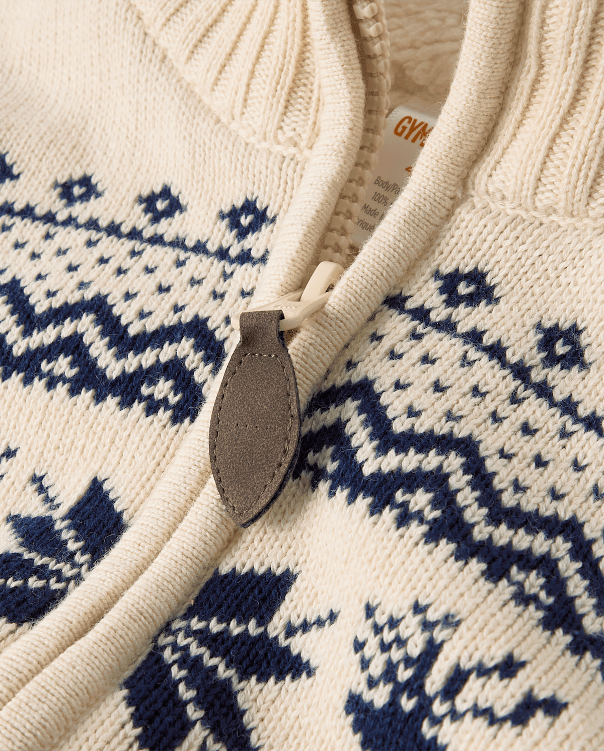 Детские свитеры Gymboree Boys Reindeer Fairisle Zip Up Sweater - First Frost