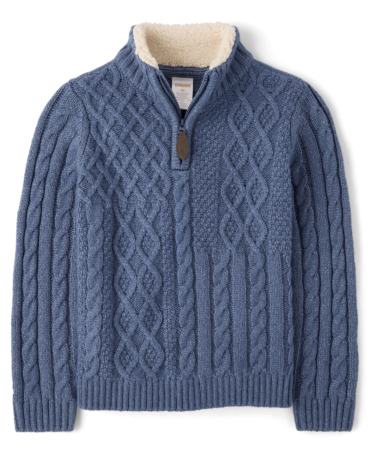 Детские свитеры Gymboree Boys Patchwork Cable Knit Quarter Zip Sweater