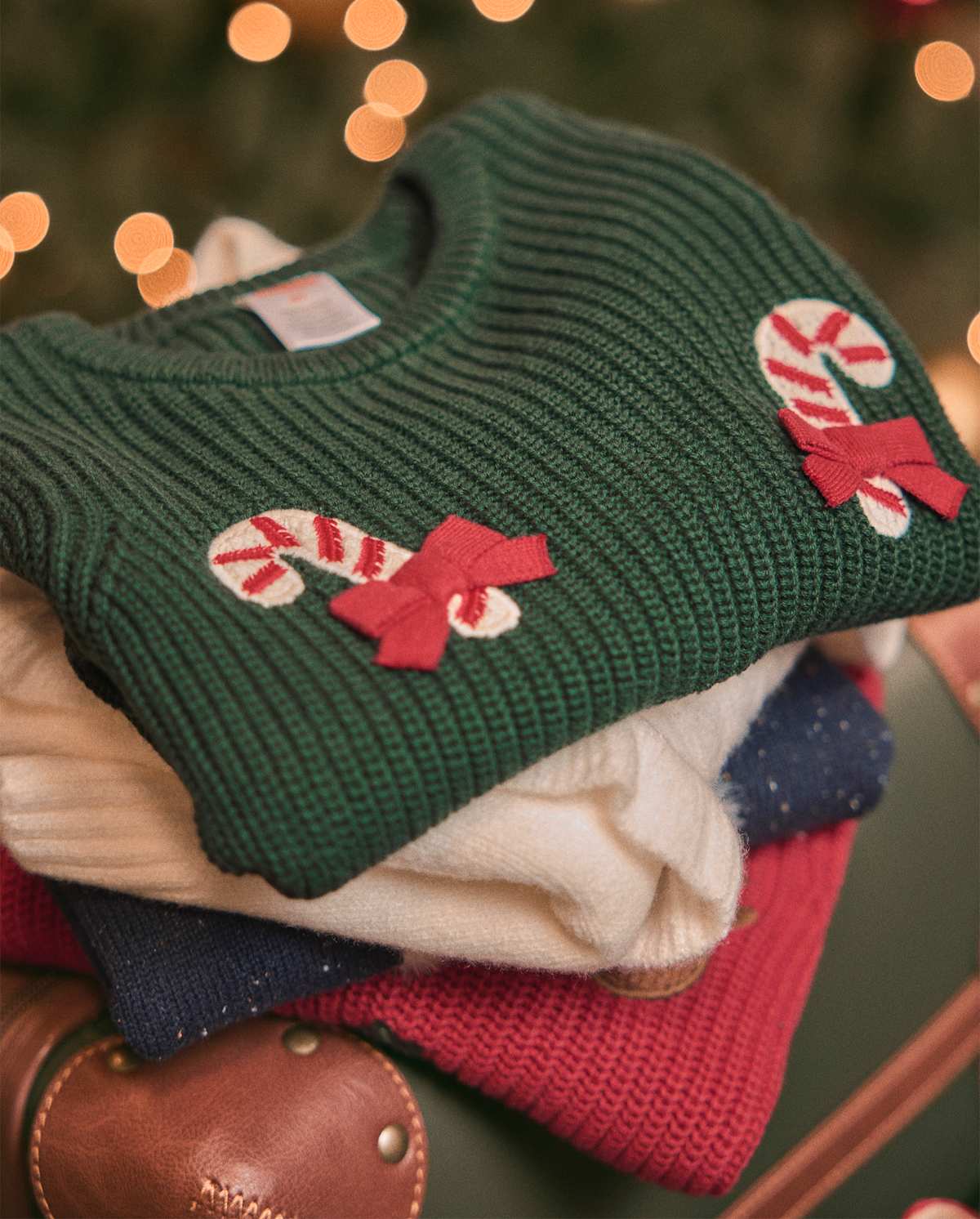 Детские свитеры Gymboree Girls Crochet Candy Cane Shaker Stitch Sweater - Royal Christmas