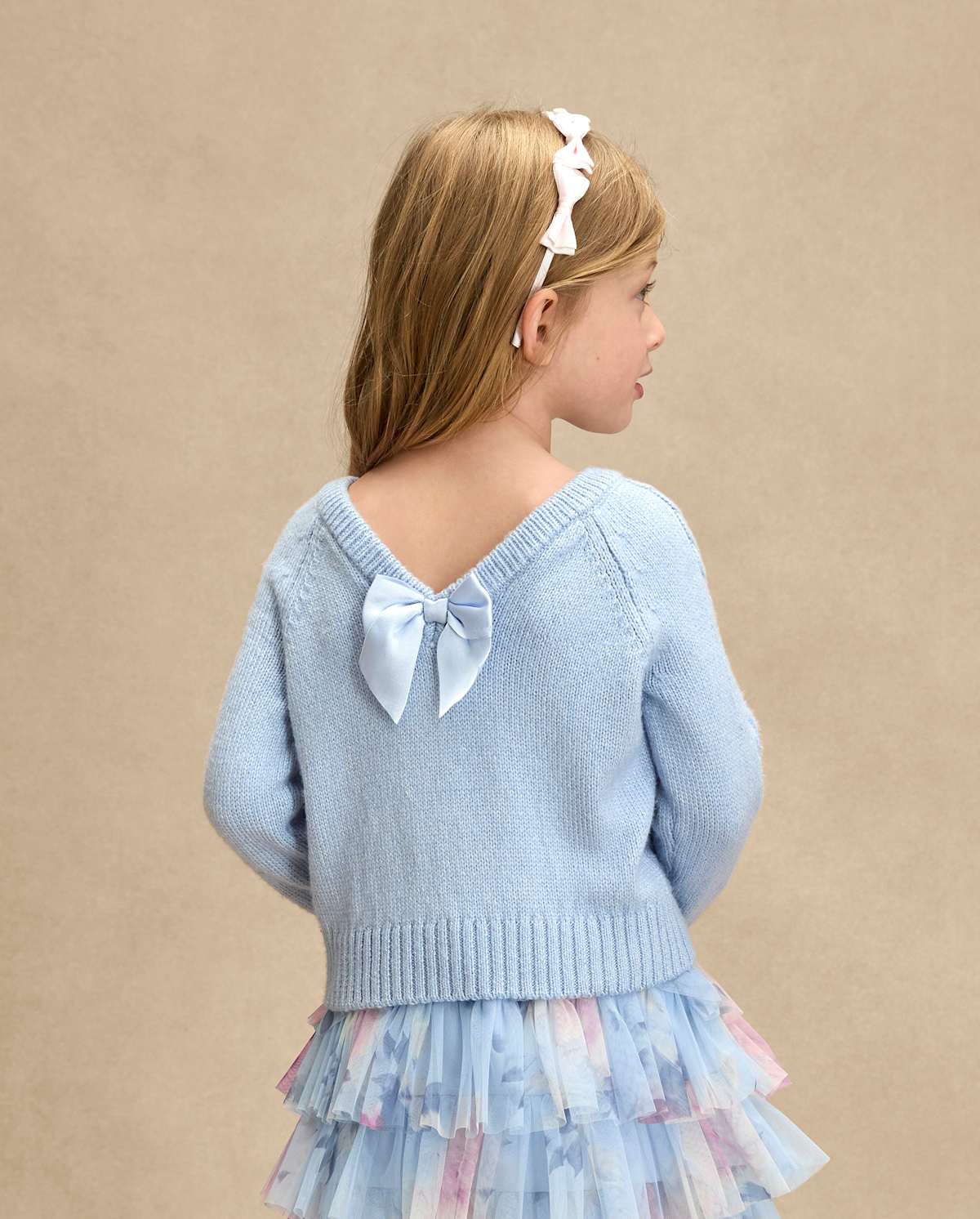 Детские свитеры Gymboree Girls Bow Back Cable Knit Sweater - On Pointe