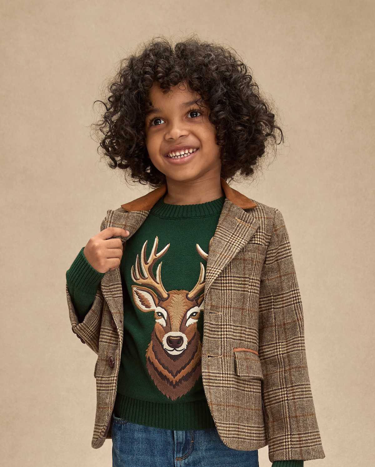 Детские пиджаки Gymboree Kids Plaid Tweed Blazer - Royal Christmas — фото 4