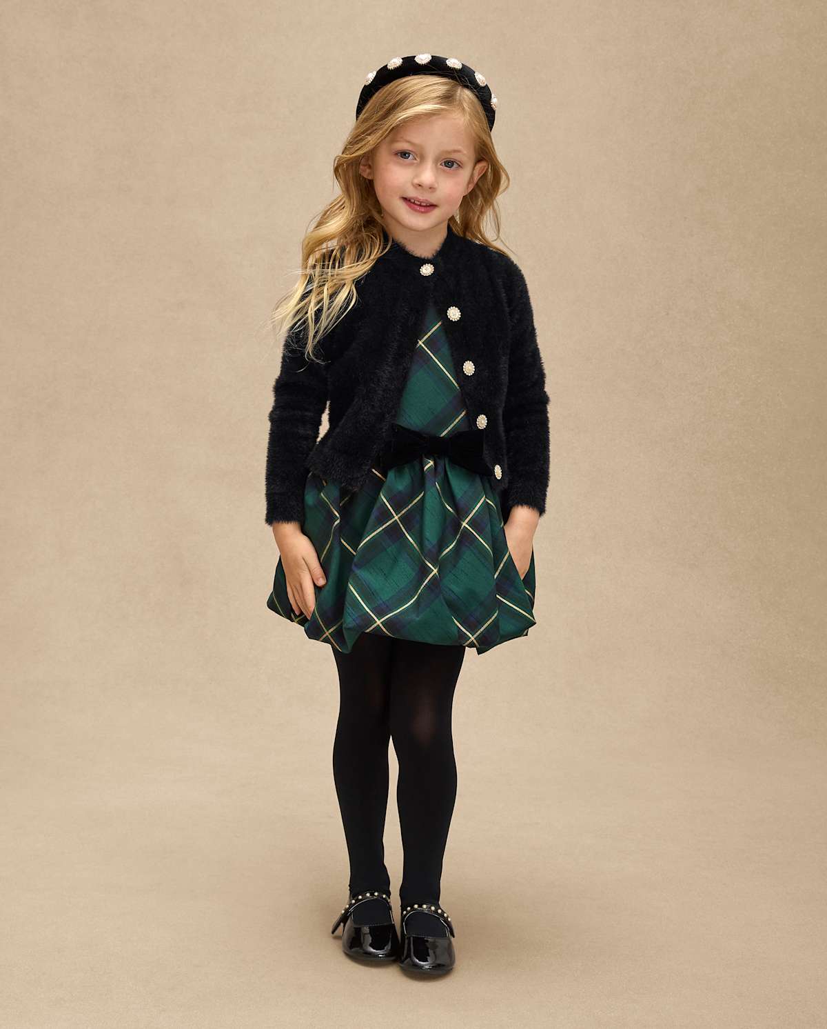 Детские платья Gymboree Girls Plaid Bubble Dress - Royal Christmas — фото 4