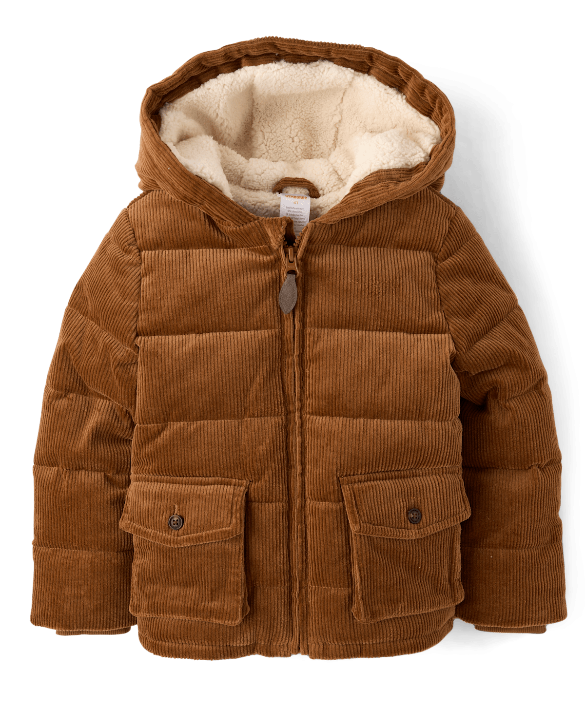 Детские куртки Gymboree Boys Quilted Sherpa Lined Corduroy Puffer Jacket - First Frost