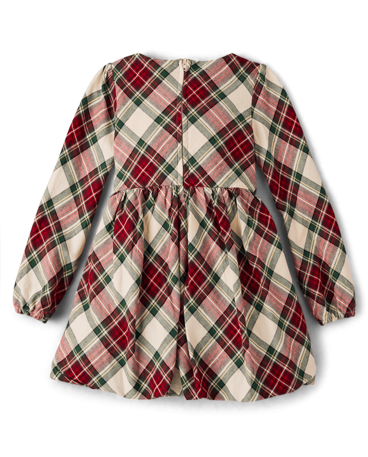 Детские платья Gymboree Girls Plaid Bow Flannel Bubble Dress - Royal Christmas — фото 3
