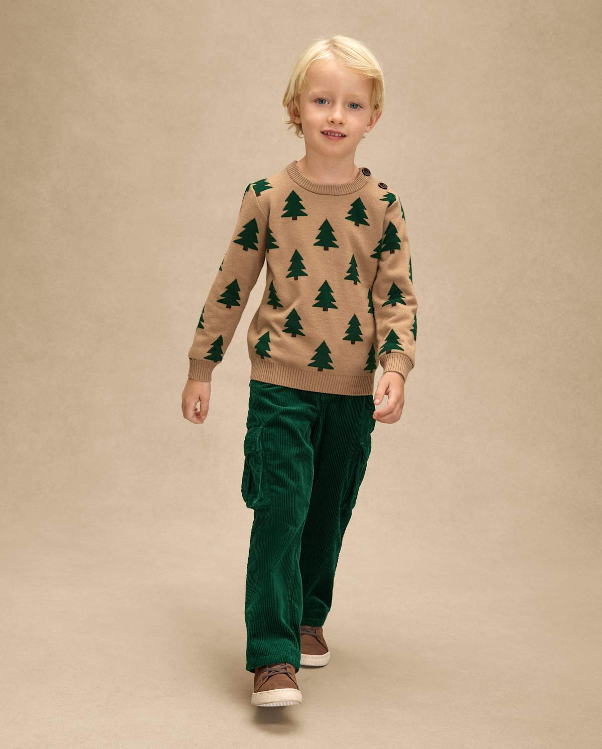 Детские свитеры Gymboree Boys Intarsia Pine Tree Sweater - Royal Christmas — фото 3