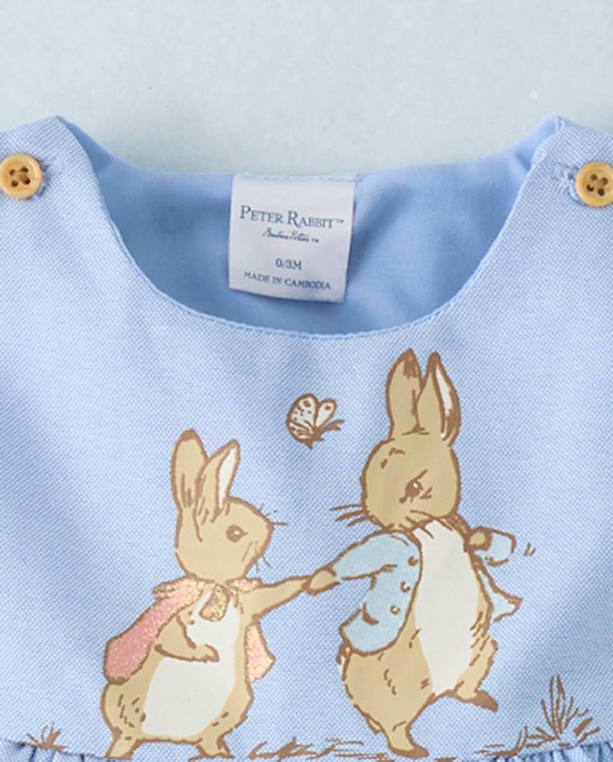 Детские платья Gymboree Baby Girls Peter Rabbit™ Glitter Scalloped Chambray Dress — фото 3