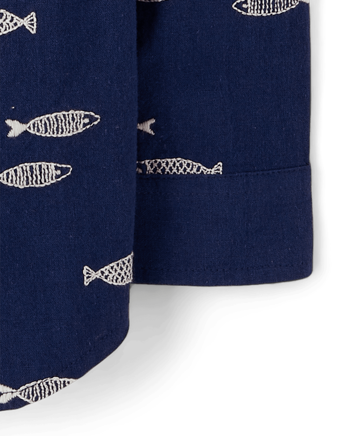 Детские рубашки Gymboree Boys Embroidered Fish Button Up Shirt - Driftwood Bay — фото 2