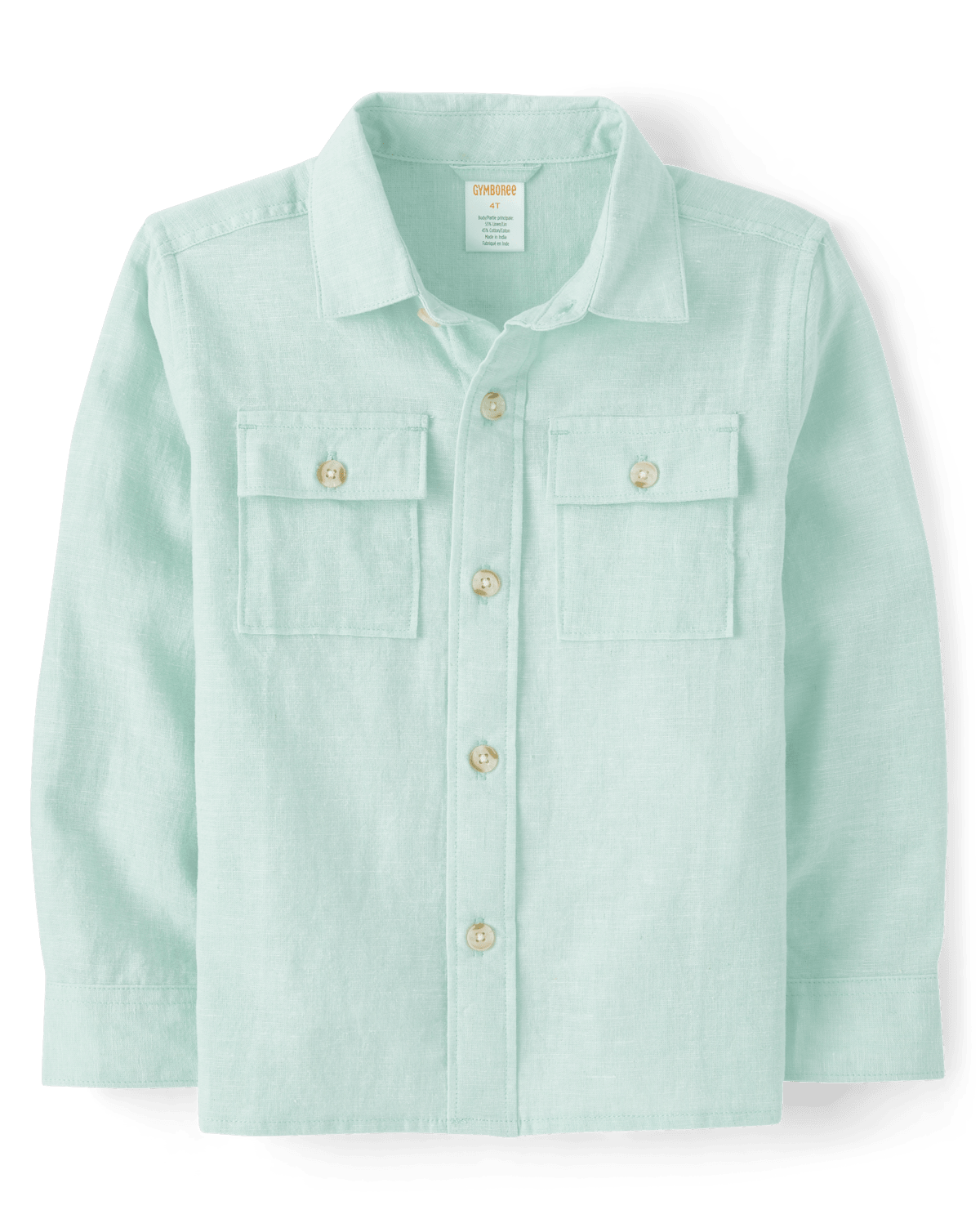 Детские рубашки Gymboree Boys Linen-Blend Button Up Shirt - Linen Edit