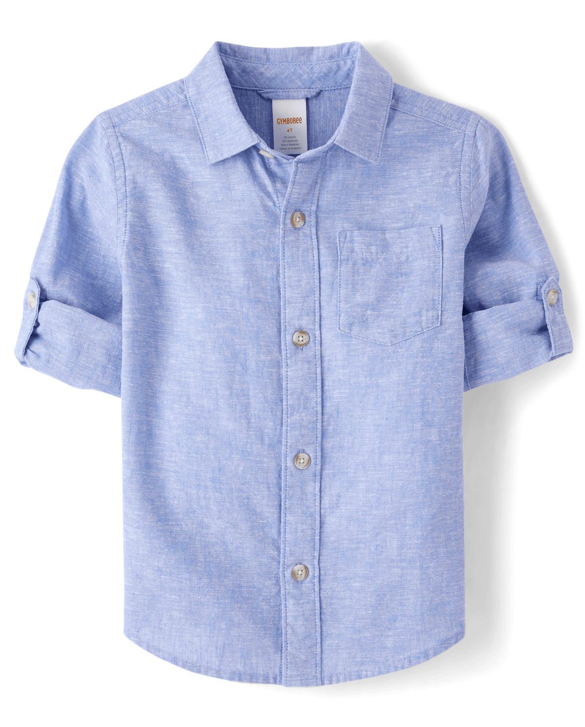 Детские рубашки Gymboree Kids Linen-Blend Button Up Shirt - Linen Edit