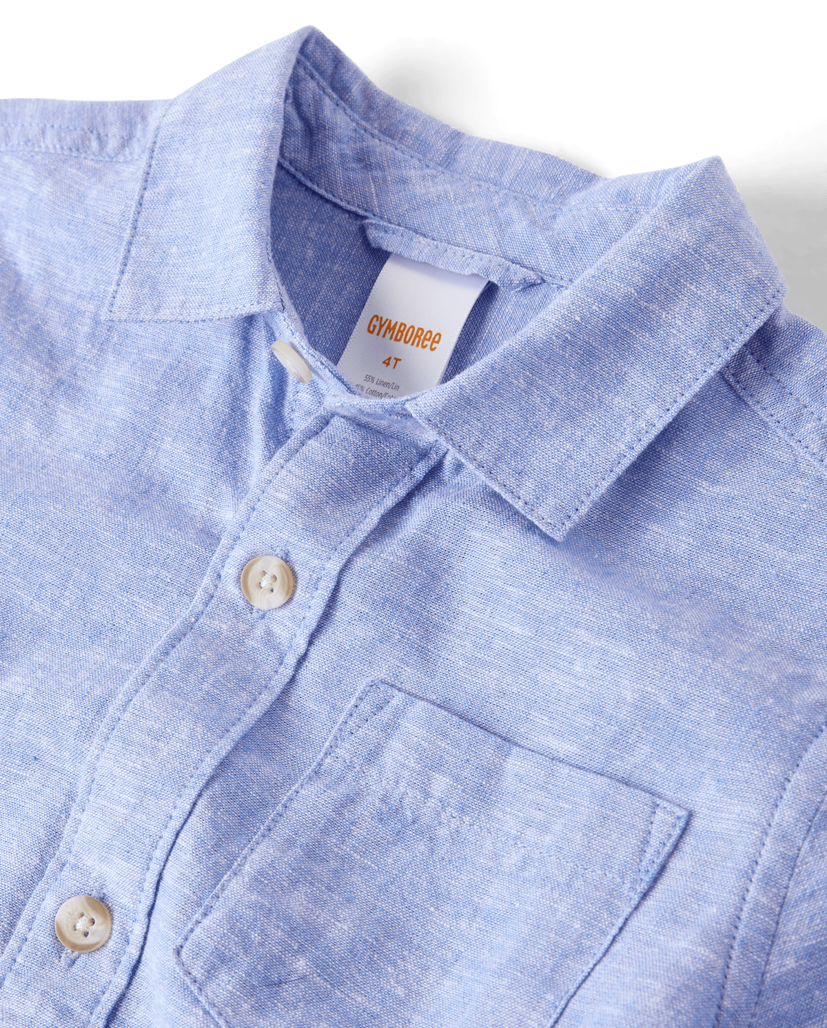 Детские рубашки Gymboree Kids Linen-Blend Button Up Shirt - Linen Edit — фото 4
