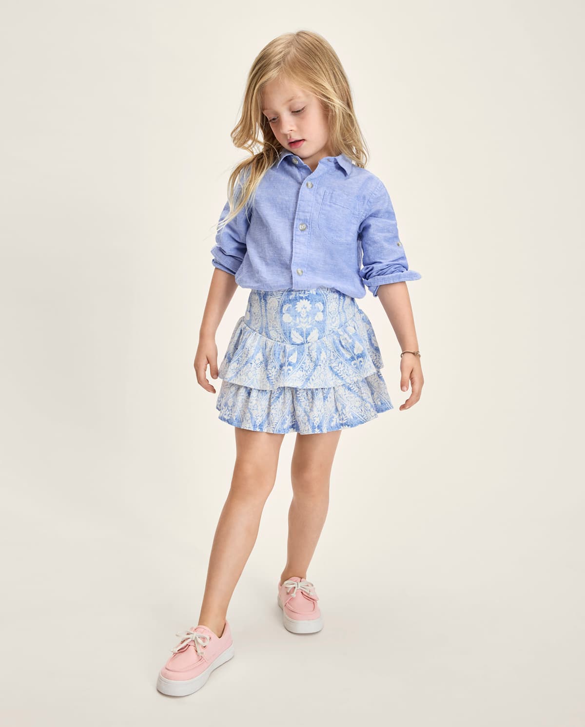 Детские рубашки Gymboree Kids Linen-Blend Button Up Shirt - Linen Edit — фото 7