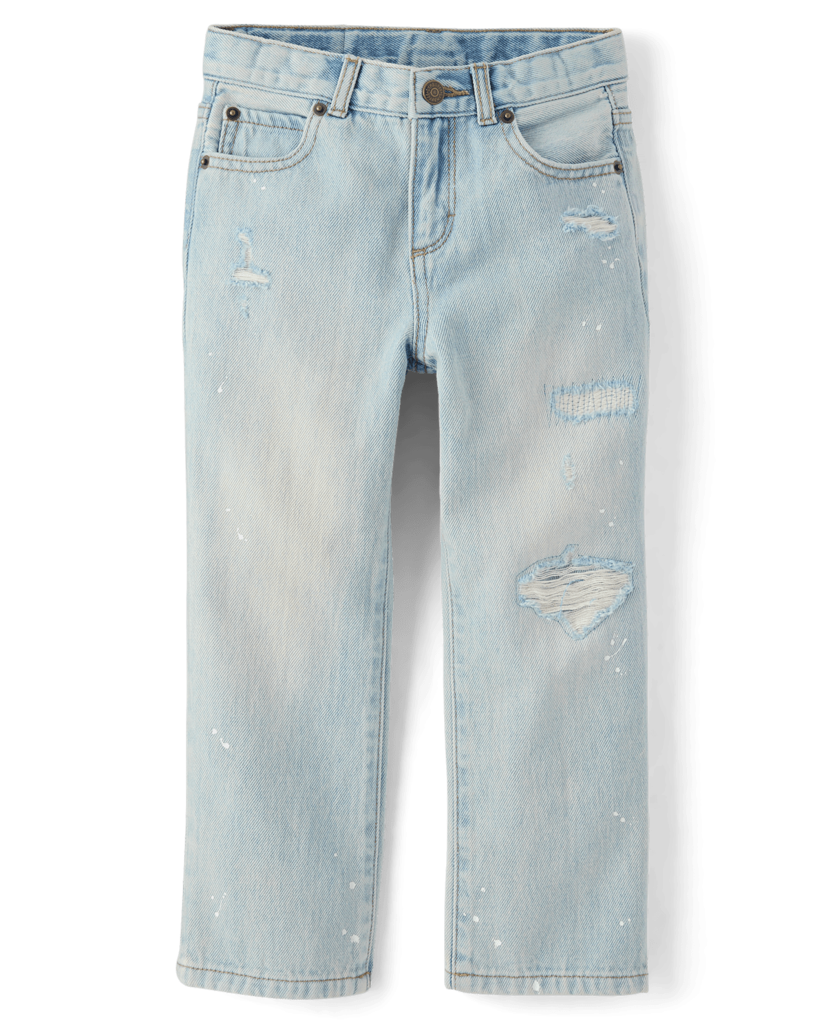 Детские джинсы Gymboree Kids Ripped Paint Splatter Baggy Jeans - Driftwood Bay