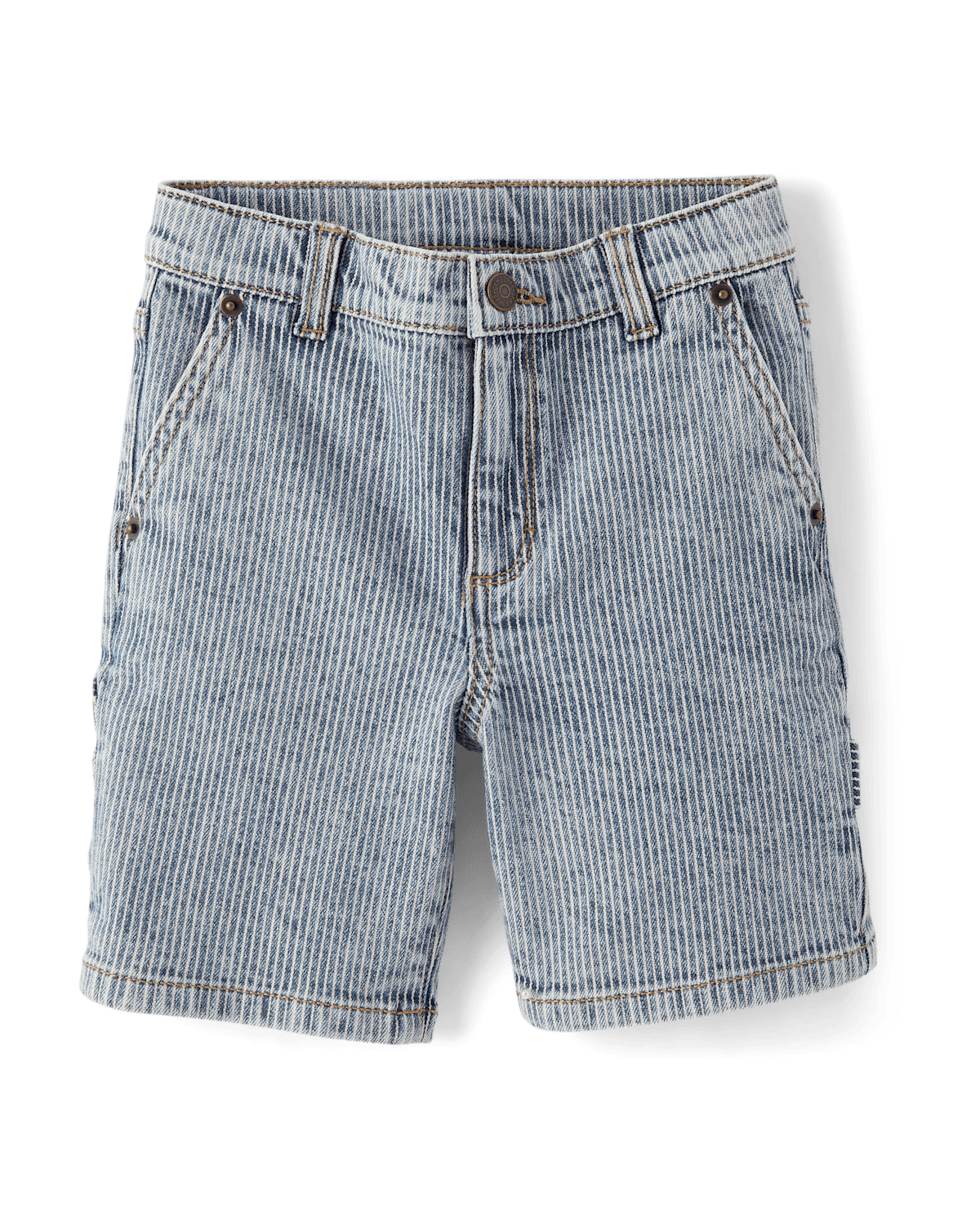 Детские шорты Gymboree Boys Railroad Striped Denim Carpenter Shorts - Driftwood Bay