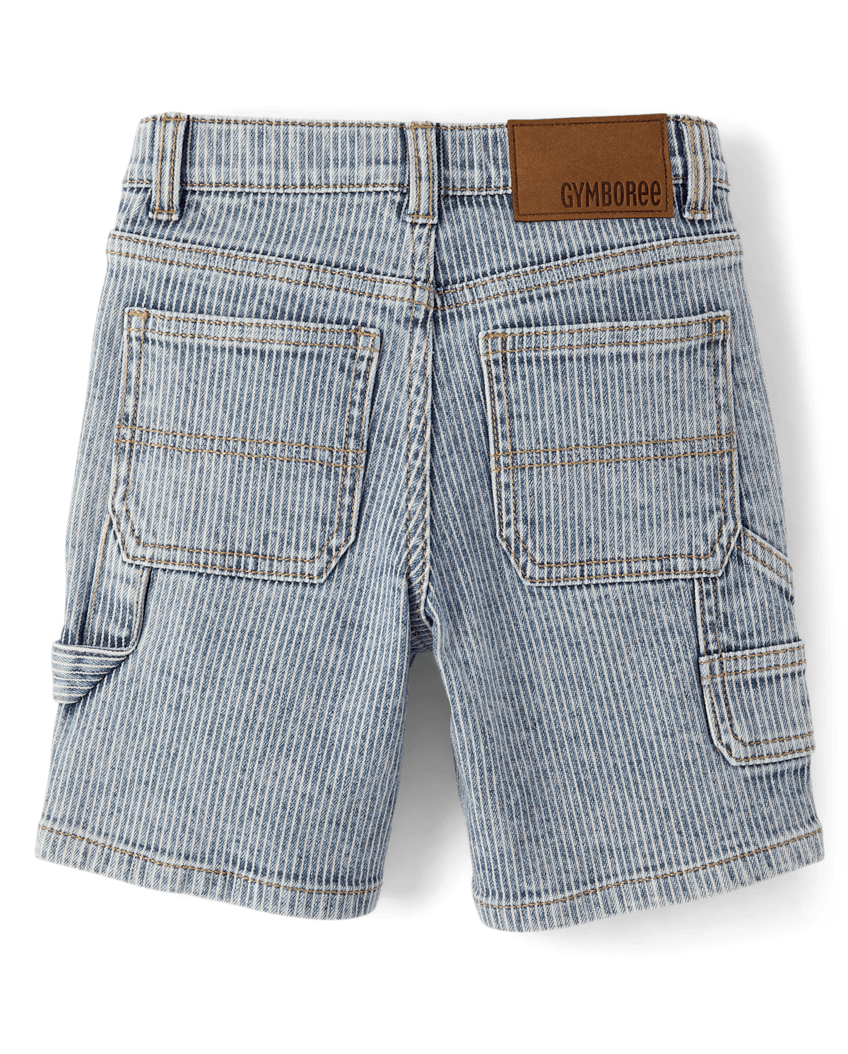 Детские шорты Gymboree Boys Railroad Striped Denim Carpenter Shorts - Driftwood Bay — фото 2