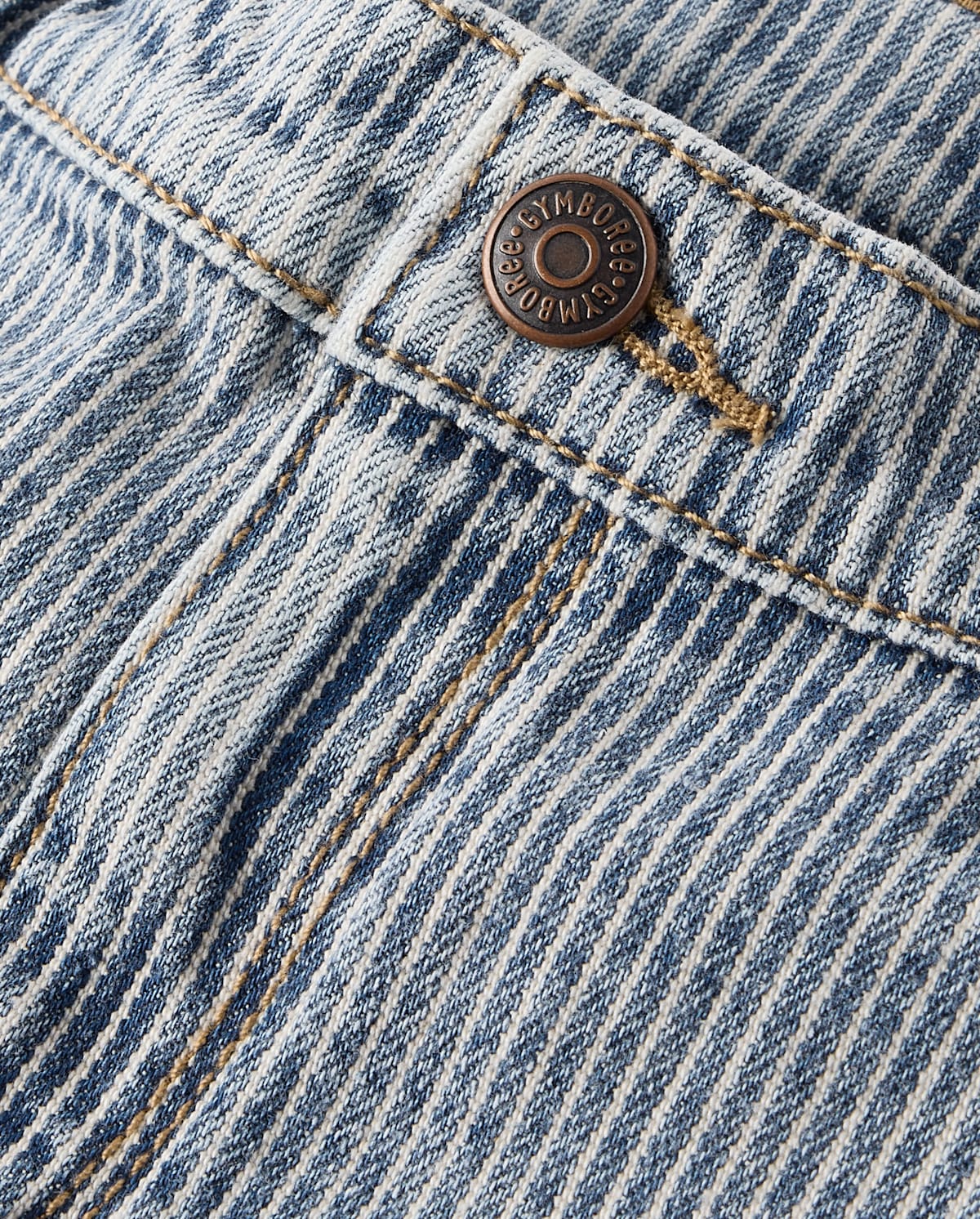 Детские шорты Gymboree Boys Railroad Striped Denim Carpenter Shorts - Driftwood Bay — фото 4