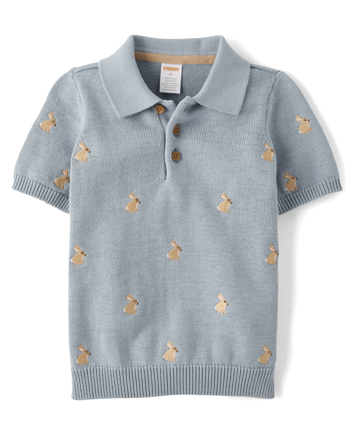 Детские свитеры Gymboree Boys Embroidered Bunny Sweater Polo - Enchanted Garden