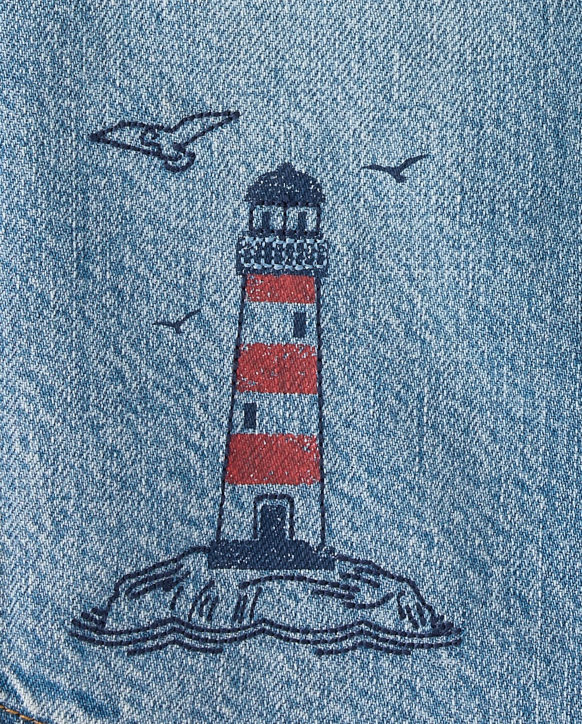 Детские рубашки Gymboree Boys Embroidered Lighthouse Denim Button Up Shirt - Driftwood Bay — фото 4