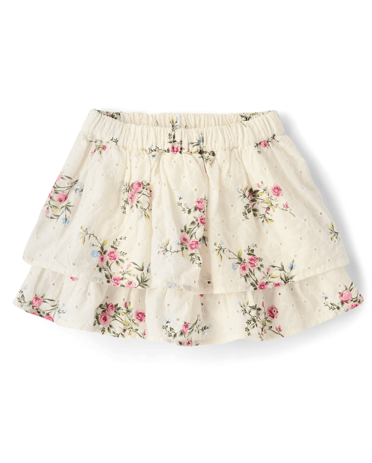 Детские юбки Gymboree Girls Floral Eyelet Tiered Skort - Enchanted Garden