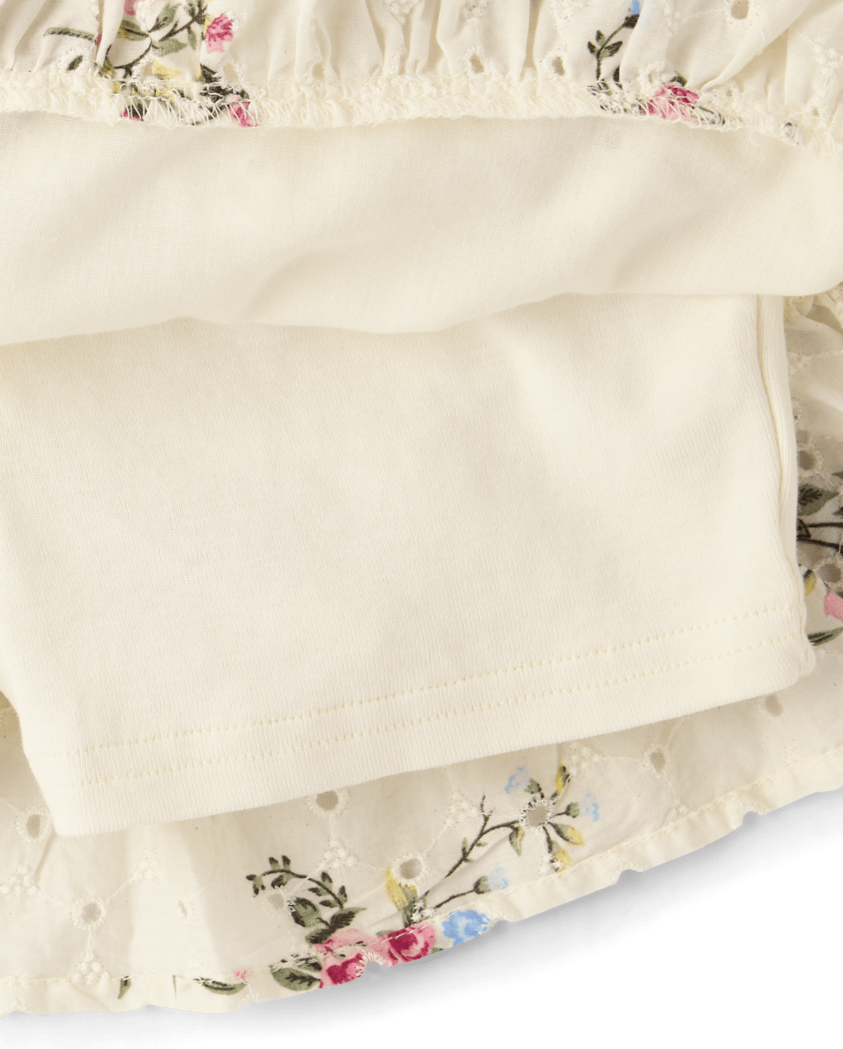 Детские юбки Gymboree Girls Floral Eyelet Tiered Skort - Enchanted Garden — фото 3