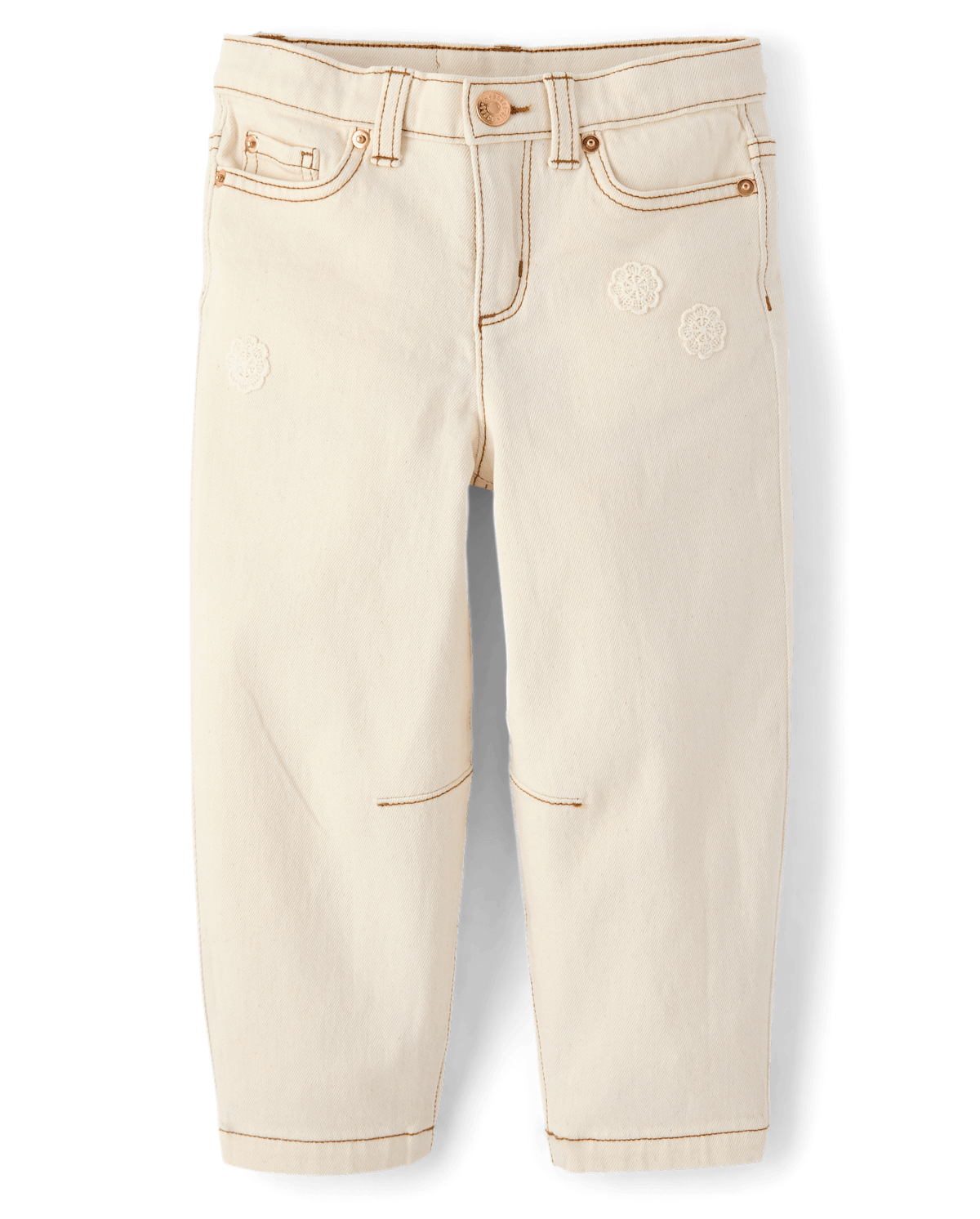 Детские джинсы Gymboree Girls Crochet Floral Barrel Jeans - Driftwood Bay