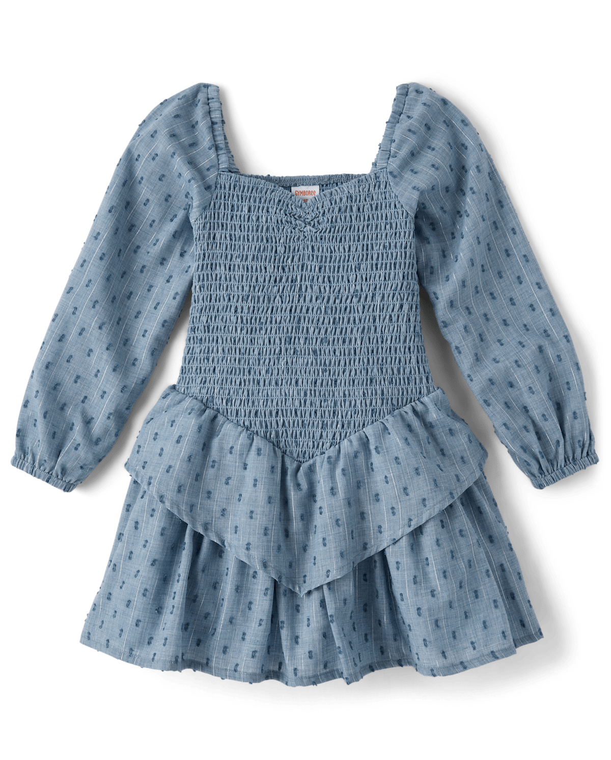 Детские платья Gymboree Girls Smocked Clip Dot V-Waist Dress - Driftwood Bay