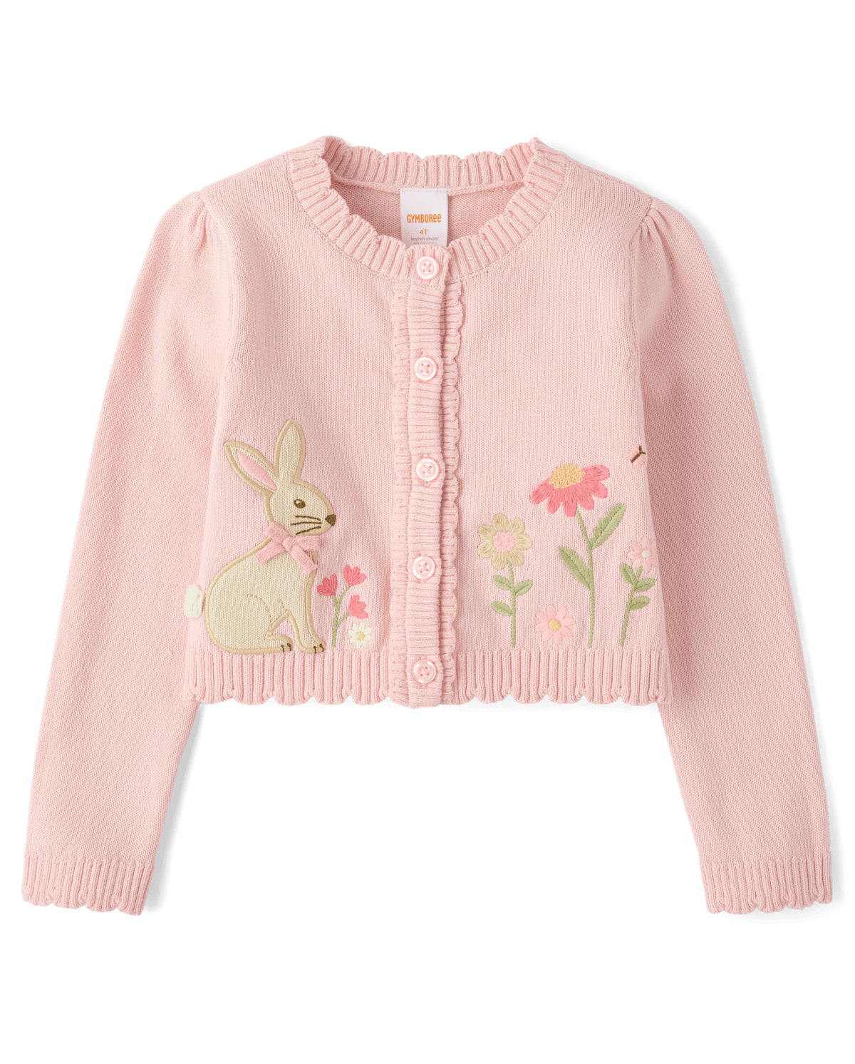 Детские кардиганы Gymboree Girls Applique Bunny Scalloped Cardigan - Enchanted Garden