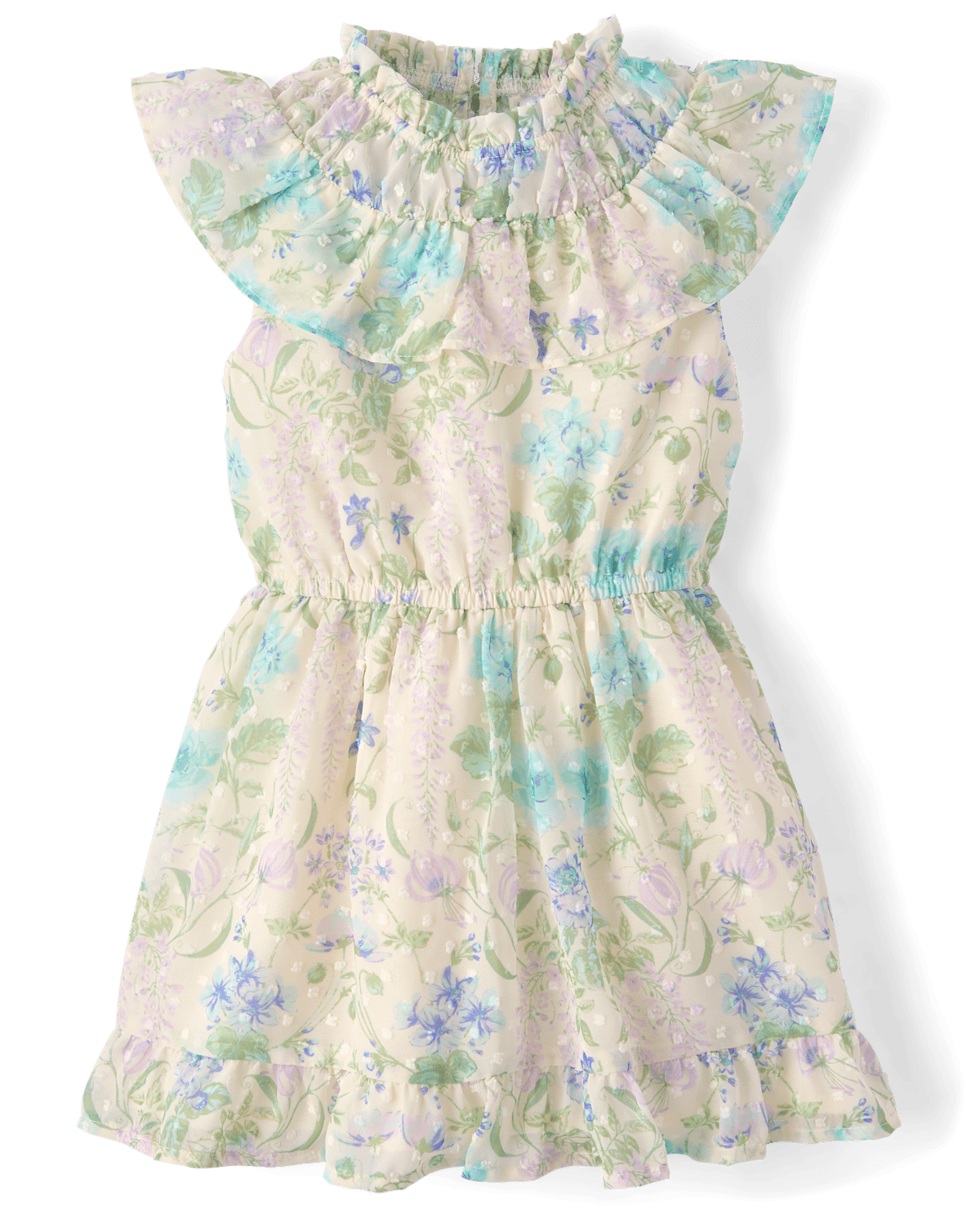 Детские платья Gymboree Girls Floral Clip Dot Ruffle Dress - Enchanted Garden — фото 2