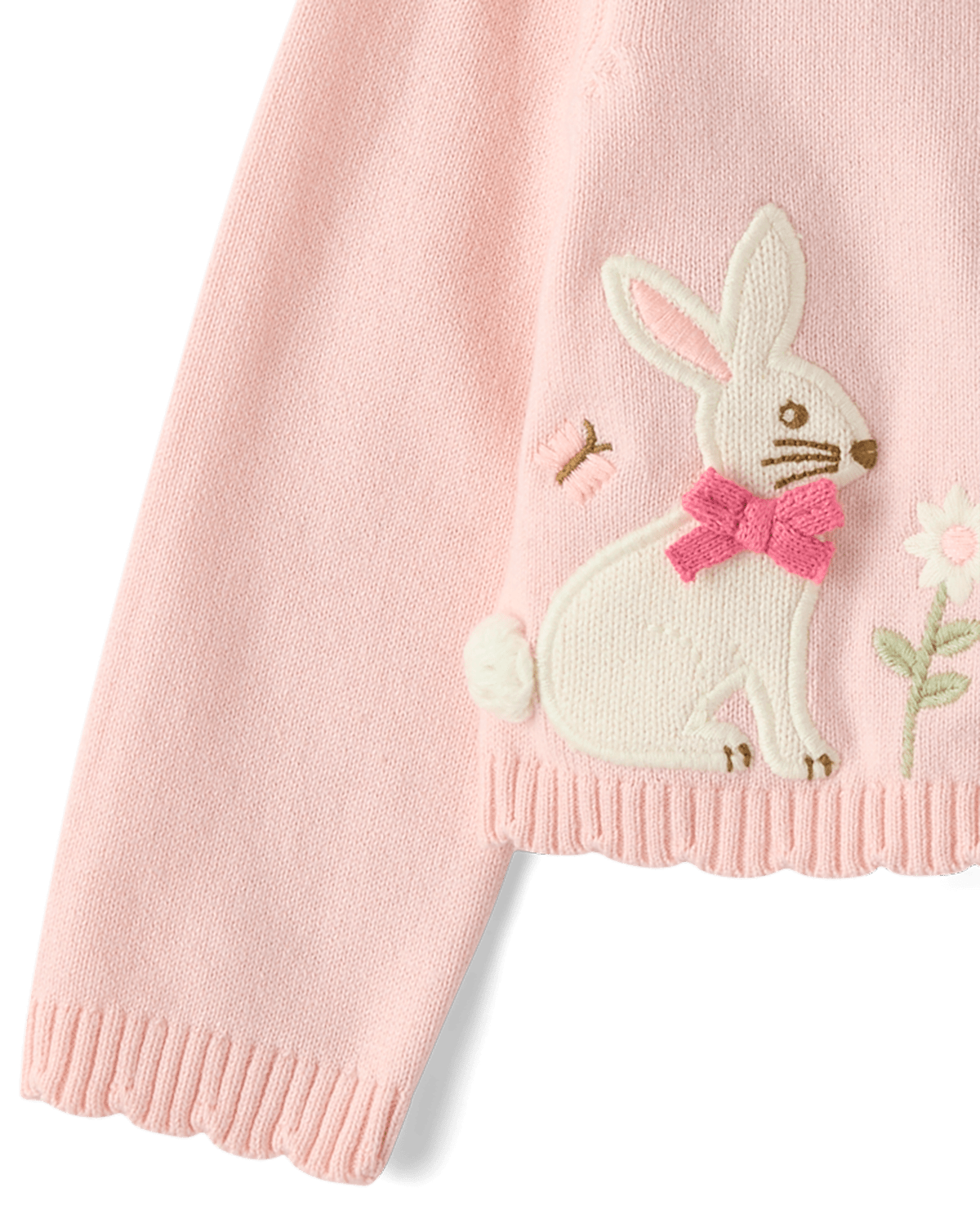 Детские кардиганы Gymboree Baby Girls Applique Bunny Scalloped Cardigan - Enchanted Garden — фото 3