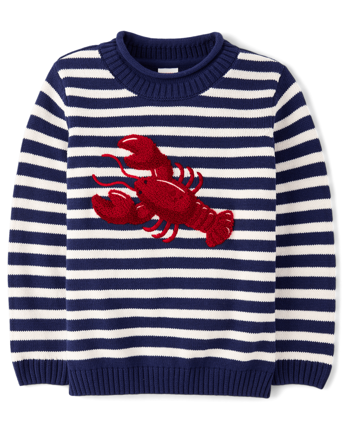 Детские свитеры Gymboree Kids Striped Embroidered Chenille Lobster Sweater - Driftwood Bay — фото 2